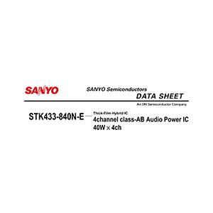 STK433-840N-E Sanyo Audio Power Amplifier Data Sheet