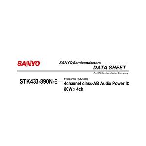 STK433-890N-E Sanyo Audio Power Amplifier Data Sheet