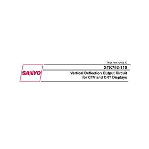 Sanyo STK792-110 Vertical Deflection Output Circuit Data Sheet
