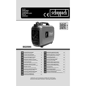 Scheppach SG2500i Inverter Power Generator Instruction Manual