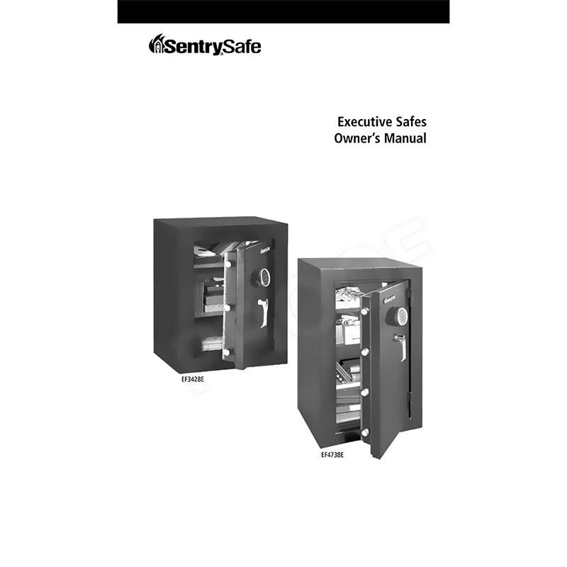 SentrySafe EF3428E Digital Safe Owner's Manual