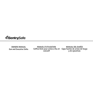 SentrySafe G5241 Combination Gun Safe Owner's Manual