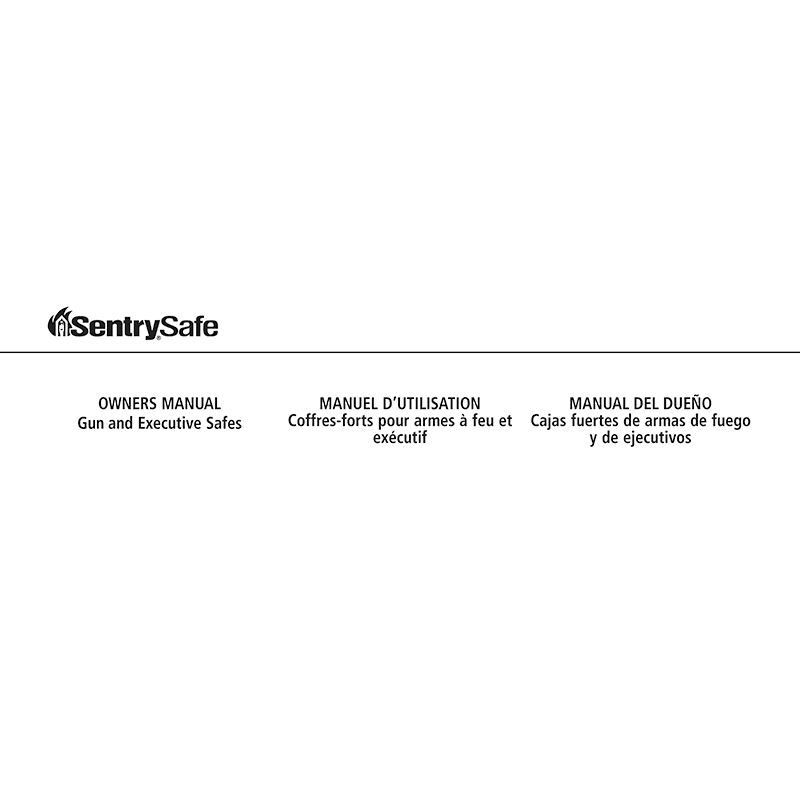 SentrySafe G5241 Combination Gun Safe Owner's Manual