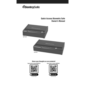 SentrySafe QAP1BLX Quick Access Biometric Pistol Safe Owner's Manual