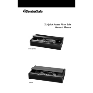 SentrySafe QAP2E XL Quick Access Digital Pistol Safe Owner's Manual