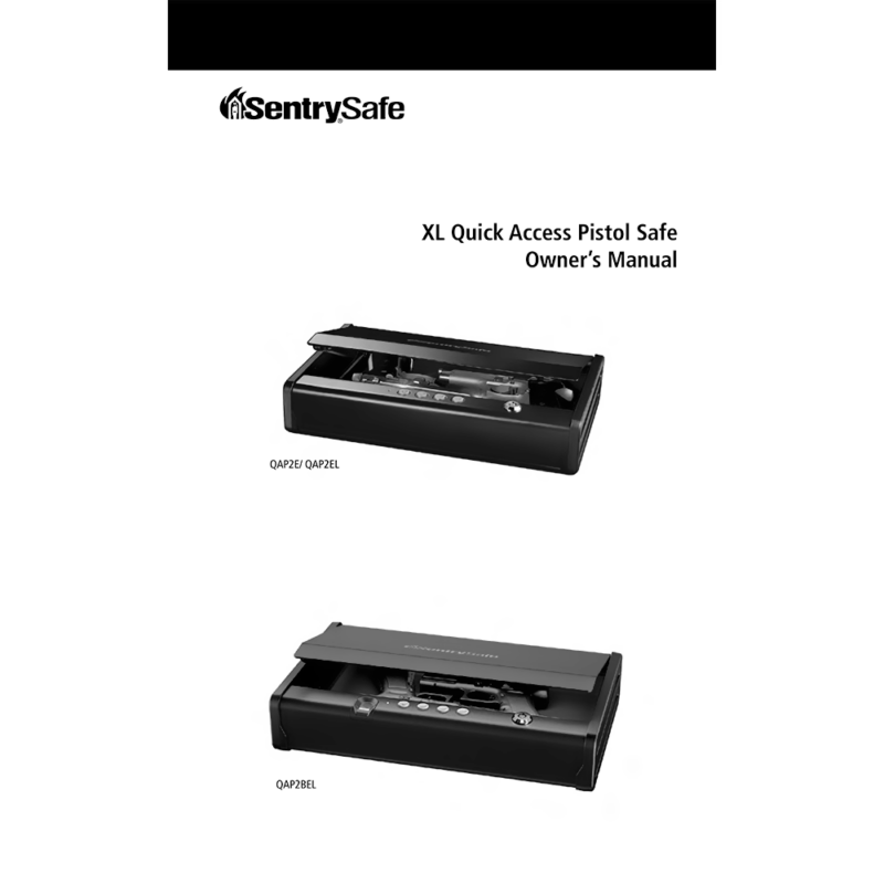 SentrySafe QAP2E XL Quick Access Digital Pistol Safe Owner's Manual