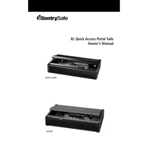 SentrySafe QAP2EL XL Quick Access Digital Pistol Safe Owner's Manual