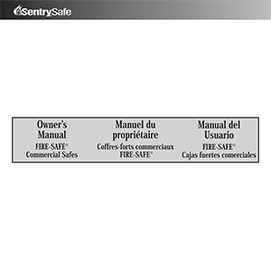 SentrySafe S8371 Business Combination Fire Safe Owner's Manual
