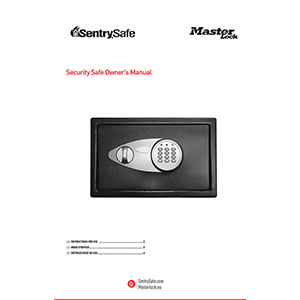 SentrySafe X055ML Digital Security Safe Owner's Manual