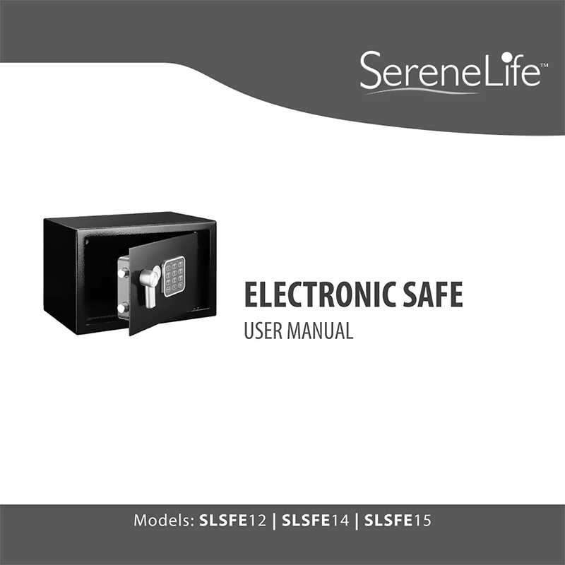 SereneLife SLSFE12 Electronic Safe Box User Manual