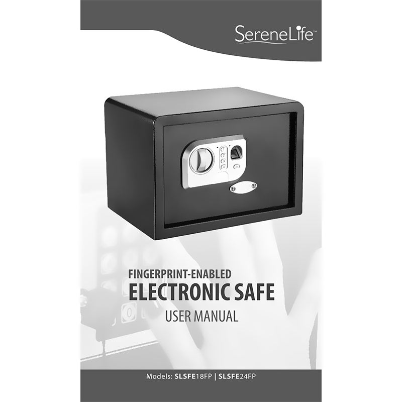 SereneLife SLSFE18FP Electronic Fingerprint Safe Box User Manual