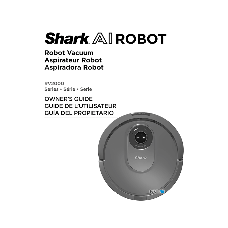 Shark AI Robot Vacuum RV2001 Owner's Guide