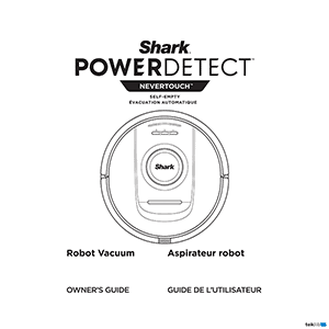 Shark PowerDetect NeverTouch Robot Vacuum UR2860YEUS Owner's Guide