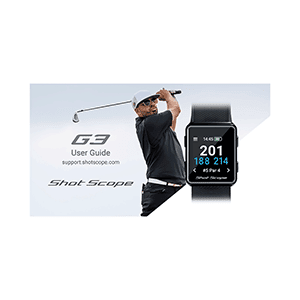 Shot Scope G3 Golf GPS Watch User Guide