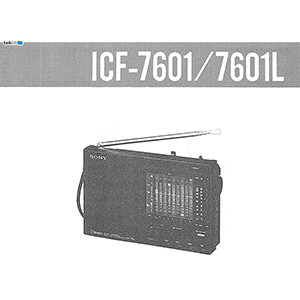 Sony ICF-7601 Receiver Service Manual