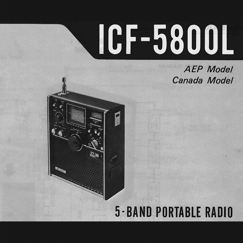 Manuals for SONY ICF-5800L