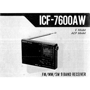 Manuals for SONY ICF-7600AW