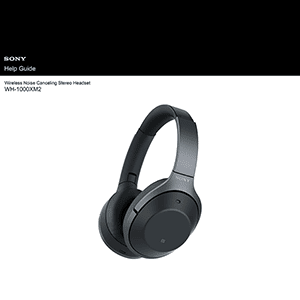 Sony WH-1000XM2 Wireless Stereo Headset Operating Instructions
