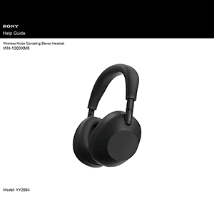 Sony WH-1000XM6 Wireless Stereo Headset User Guide