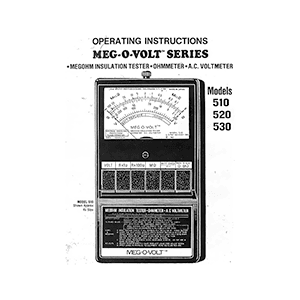 Model 530 Sperry Instruments MEG-O-VOLT Tester / Meter Operating Instructions