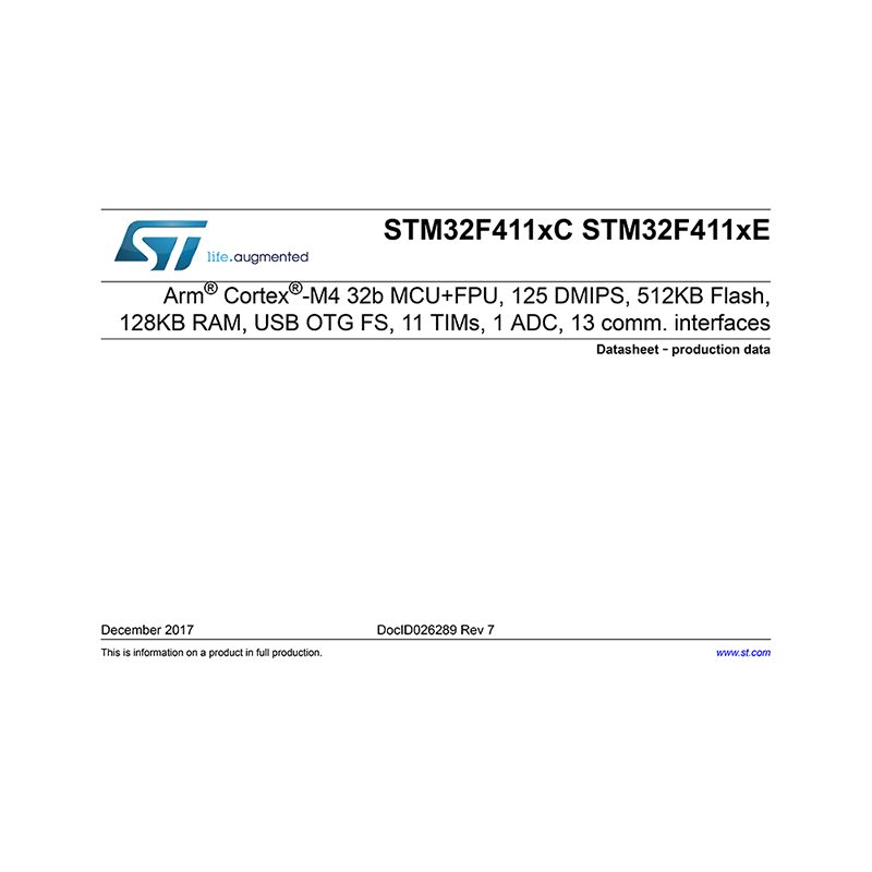 STM32F411 Microcontroller Data Sheet