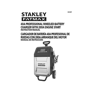 Stanley FATMAX BC200F Battery Charger / Jump-Starter Instruction Manual