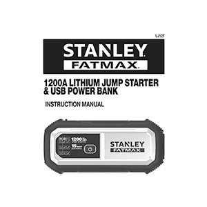 Stanley FATMAX LJ12F 1200A Jump Starter / Power Bank Instruction Manual