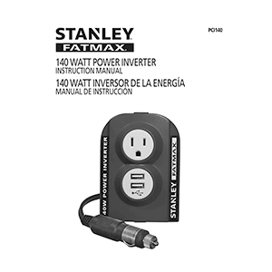 Stanley FATMAX PCI140 140W Power Inverter Instruction Manual
