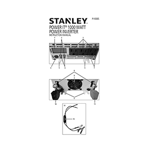 Stanley POWERiT PI1000S 1000W Power Inverter Instruction Manual