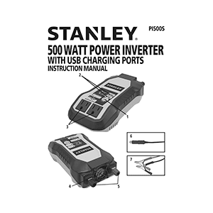 Stanley PI500S 500W Power Inverter Instruction Manual