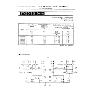 STK3042III Sanyo 40-60W Audio Power Amplifier Data Sheet