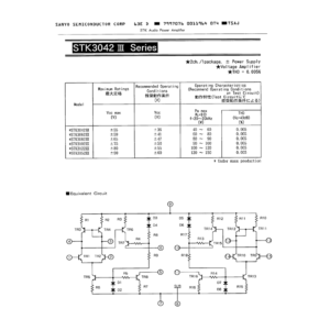 STK3062III Sanyo 60-80W Audio Power Amplifier Data Sheet