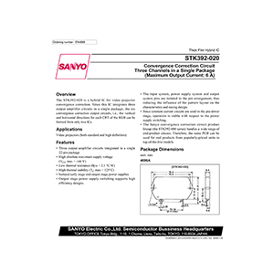 STK392-020 Sanyo 3-channel Convergence Correction Circuit Data Sheet