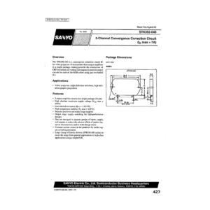 STK392-040 Sanyo 3-channel Convergence Correction Circuit Data Sheet