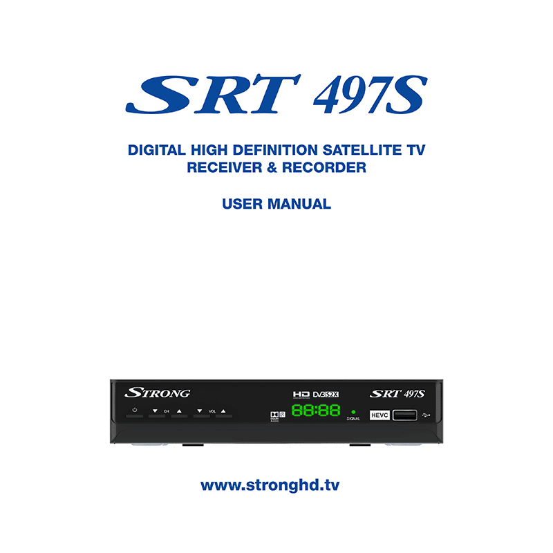 Strong SRT497S Satellite Receiver / Recorder User Manual