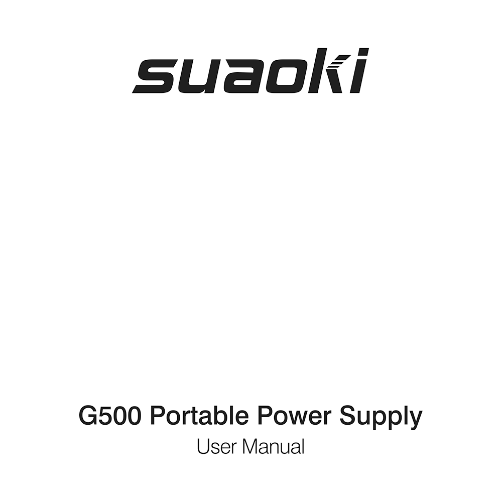 SUAOKI G500 Portable Power Station User Manual