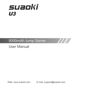 Suaoki U3 Jump Starter User Manual