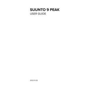 Suunto 9 Peak GPS Sports Watch User Guide