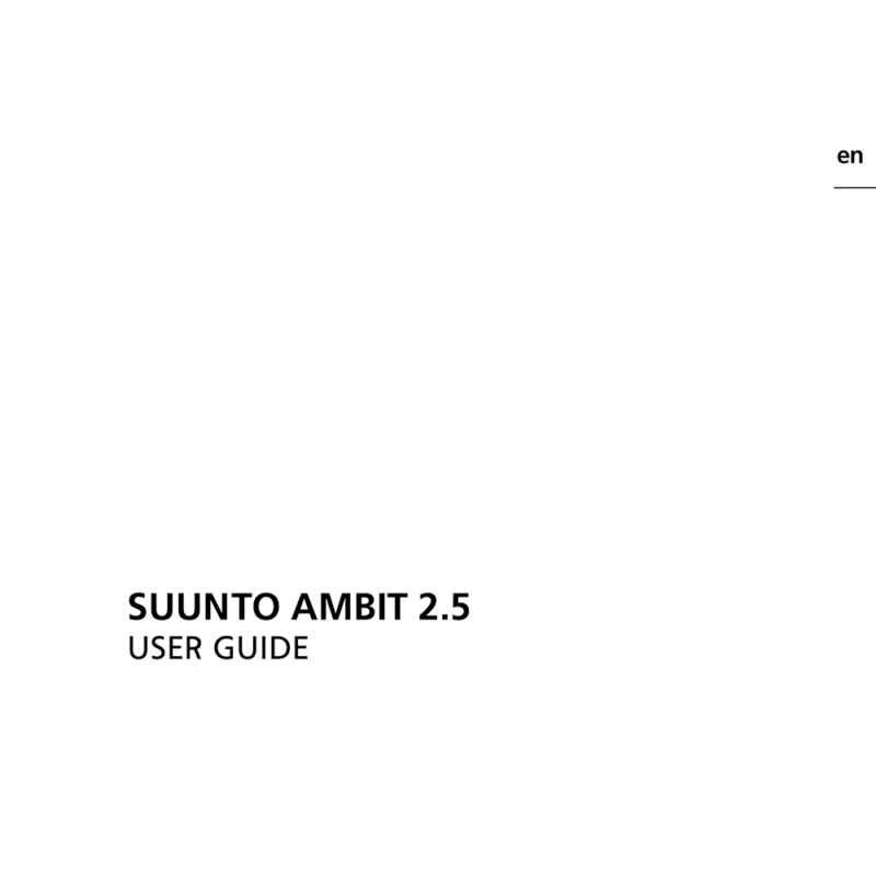 Suunto Ambit GPS Outdoor Watch User Guide