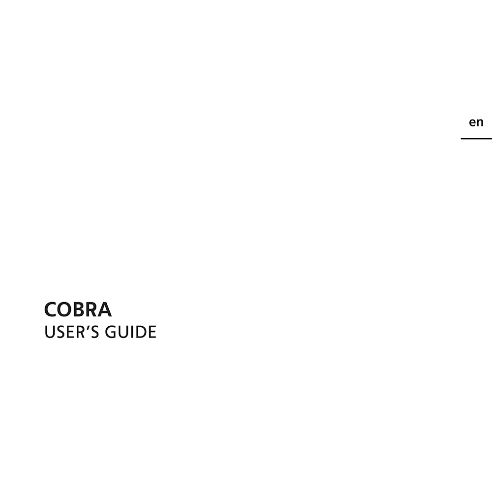 Suunto Cobra Dive Computer User's Guide
