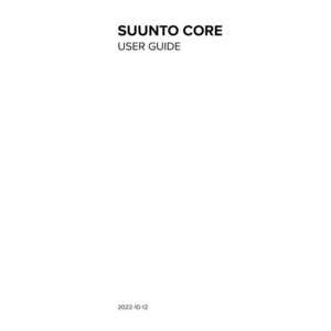 Suunto Core Outdoor Watch User Guide