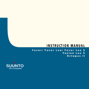 Suunto Favor Dive Computer Instruction Manual