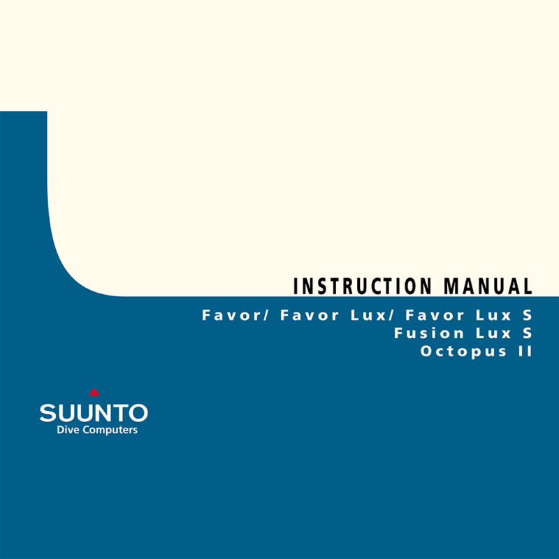 Suunto Favor Lux Dive Computer Instruction Manual