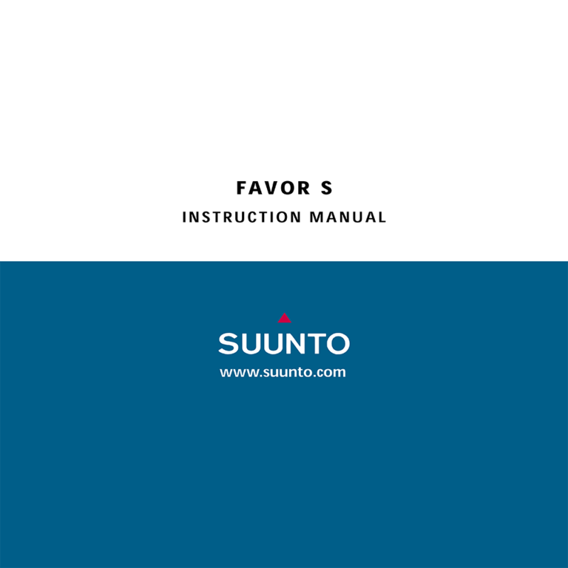 Suunto Favor S Dive Computer Instruction Manual