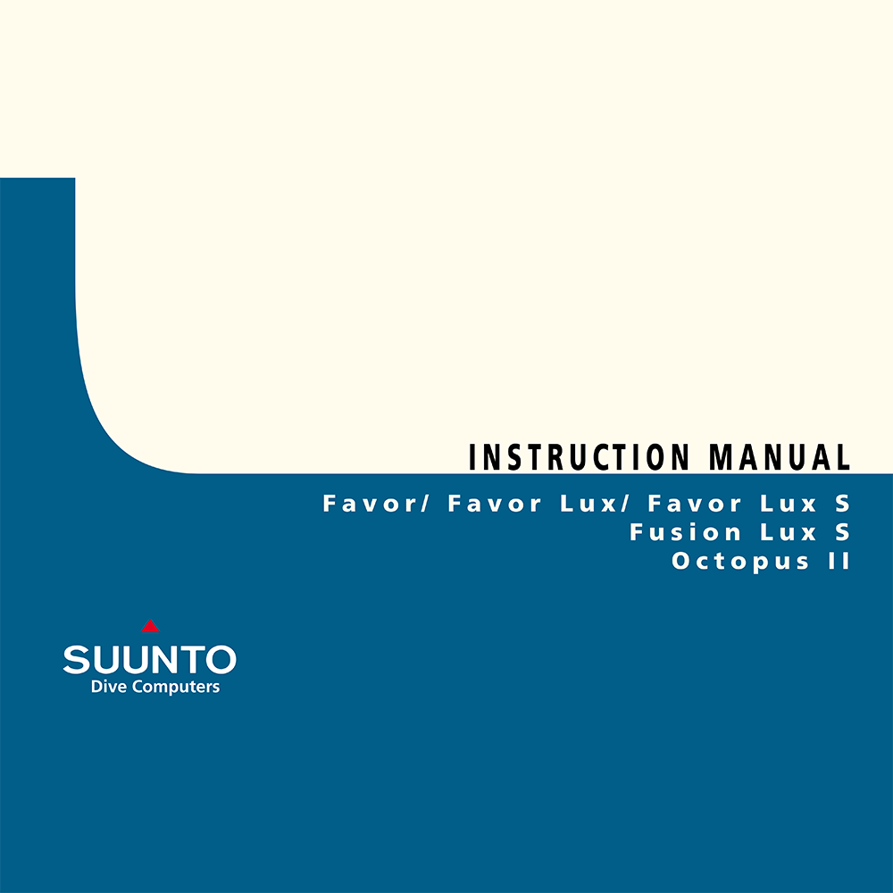 Suunto Octopus II Dive Computer Instruction Manual