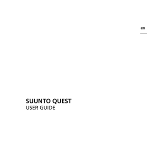 Suunto Quest Training Watch User Guide