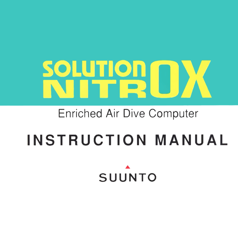 Suunto Solution Nitrox Dive Computer Instruction Manual