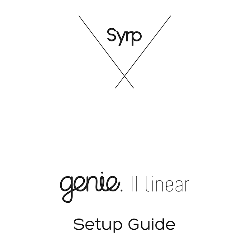 Syrp Genie II Linear Setup Guide