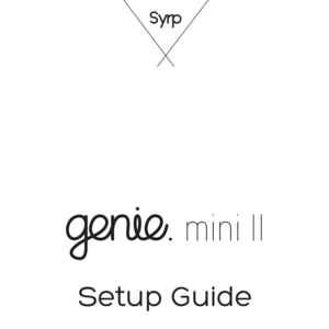 Syrp Genie Mini II Setup Guide