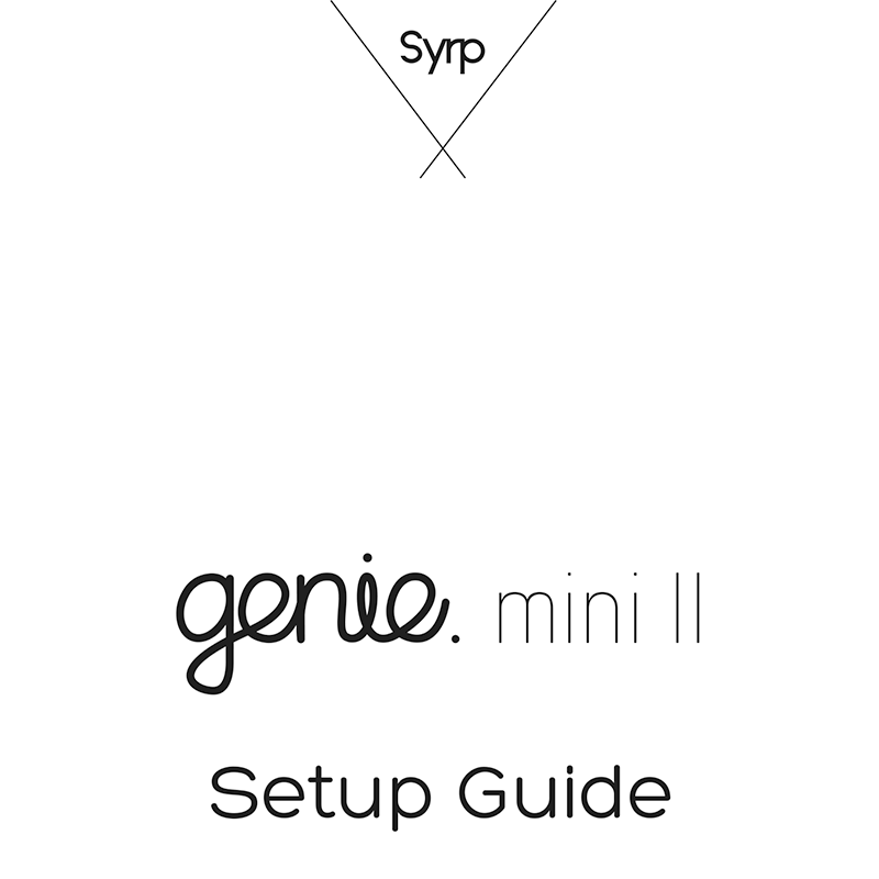 Syrp Genie Mini II Setup Guide